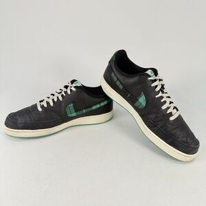 Nike Men's Court Vision Low Casual Sneakers FD0321-010 Black/Plaid Size 13M